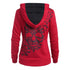 Black Friday Womens Butterflies Skull Hoodie Kangaroo Pocket Hooded Sweatshirt - menochic